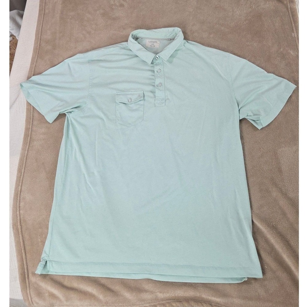 Linksoul Tempus Fugit shirt men size 2XL Light green luxury Cotton short sleeve